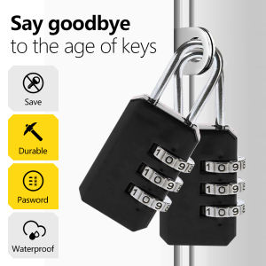 Travel Luggage Security Anti-Theft Tool Portable Contrast Color Padlock 3 Digit Combination Lock