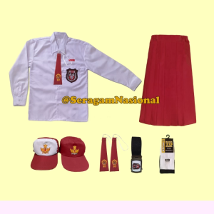 Setelan Seragam Sekolah Panjang Anak SD Perempuan