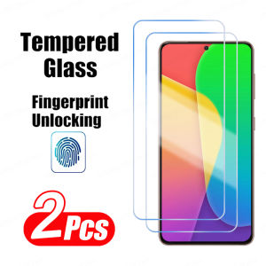 2Pcs Fingerprint Unlock Tempered Glass Screen Protector For Samsung Galaxy S22 S21 S24 S23 S25 Plus S21 S23 S24 FE Ultra Film