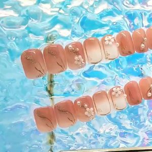 【2024 New+Free Gift 】Ins Trend 24Pcs Red and Pink Mirrors Rhinystones Fake Nails Art Artficial Nails waterproof High Quality