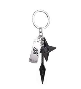 Kunai Shuriken Konoha Ninja Keychains for Bags 2021 Men Anime Trinkets Keyring Narutos Accessories Women Jewelry Backpacks Gifts