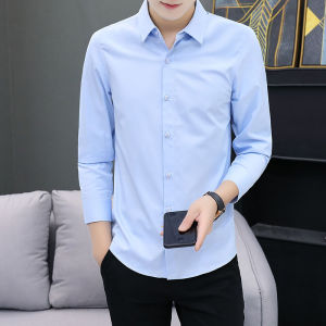 TAILOR Plus Size Men S Basic Standard-Fit Long Sleeve Dress Shirt Solid/Striped Formal Business White Work Office Classic Male Shirt