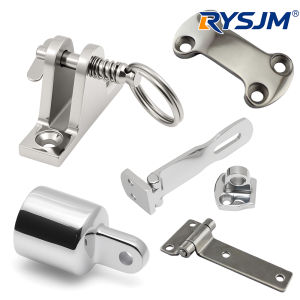 RYSJM | 1Pc Boat Bimini Top Deck Hinge Top Deck Hinge Mount  316 Stainless Steel Boat Parts Accessories Marine Hardware yacht Cover