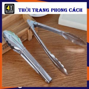 Kẹp inox 23cm Gắp Đá Gắp Thức Ăn Đồ Nóng Nướng Thịt Gắp Bánh Mì - Kẹp Gắp Thực Phẩm Thép Không Gỉ Cao Cấp - Dụng Cụ Kẹp Thức Ăn - Cây Gắp Đá Đa Năng - Kẹp Gắp Thức Ăn