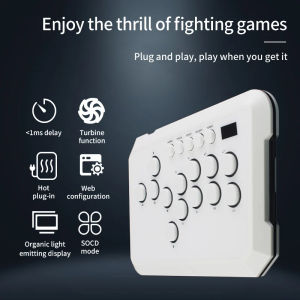 POWKIDDY Fightstick Keyboar A50 Hitbox Controller Button Rim leverless Joystick Arcade Stick Controller For PC/ Ps4 / ps5/Steam