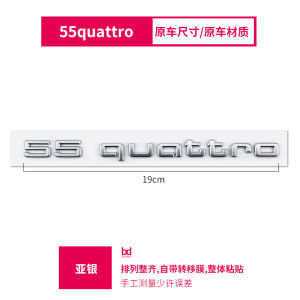 Audi E-tron GT 50 55 Quattro 3D Car Logo Decal Electric Vehicle Symbol Tail Label Suitable for Vehicle Modification