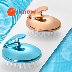 I know Plating Silicone Shampoo Brush for Home Use Scalp Cleaning and Itch Relief Head Scratcher Massager Comb for Hair Washing.
