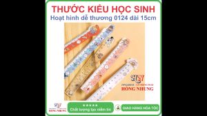 [MEGA SALE] COMBO 2 Cây Thước Kiểu Học Sinh 0124 Hoạt hình dễ thương dài 15cm Trong Suốt Khó Gãy