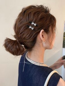 Korean Style Butterfly Knot Hair Clips Womens Side Bangs Clamp Versatile Hair Accessories Fresh out New 2025 Summer Fashion