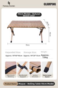 fantasy garden | Portable Wooden Camping Folding Table