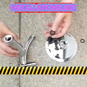 3in1 Shower Set 360° Swivel High-Pressure Bathroom Rainfall Shower Head Round 15CM Sprinkler Chrome