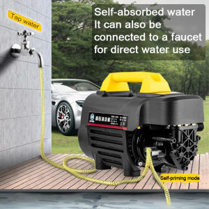 Car Wash Machine 2600W High Power Fully Automatic Household High Pressure Washer Heavy Duty Portable Water Pump Water Gun Artifact High Pressure Washing Water Gun Power  Washer Portable Spray Car Washer Free Full Set of Accessories