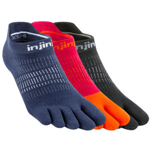 Injinji | Womens 5-Toe Thin Running Socks Coolmax Blister-Proof Three Pairs