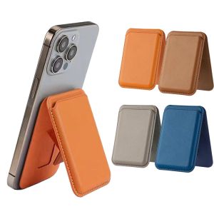 กระเป๋าเก็บบัตรแม่เหล็กหนัง Magsafe อเนกประสงค์สำหรับ IPhone 12 13 14 15 16 Pro Max ที่ใส่โทรศัพท์เคสป้องกันกระเป๋าเงินใส่บัตร