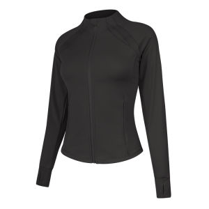 Advanced Skin-Friendly Quick-Dry Long Sleeve Yoga Fitness Sports Top Womens Zipper Windproof Running Cycling Slimming Outerwear