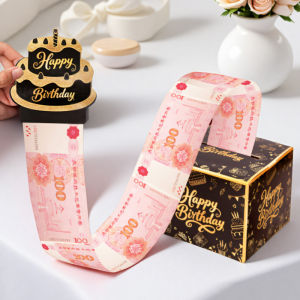 Creative Birthday Money Drawing Box Gift Box for Girlfriend Best Friend Simple Style Red Envelope Paper Material Customizable