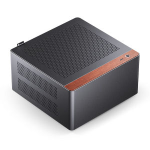 JONSBO | JONSBO N10/NV10 ITX Mini Desktop Case Black/White 3.3mm Aluminum Housing Black Walnut 1U FLEX Power Supply Portable Office Case