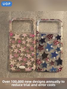UGP | Cute Star Pattern Transparent Matte High-end Niche Style iPhone Case