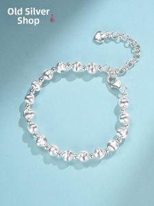 WU YUE JEWELRY | Starry Beads Matte Finished Simple Style Versatile Silver Bracelet