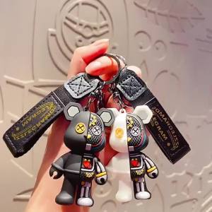 Mika Store Toy Mechanical Bear Keychain Doll Pendant Car Key Ring Handbag Pendant Doll Ornaments Small Gift