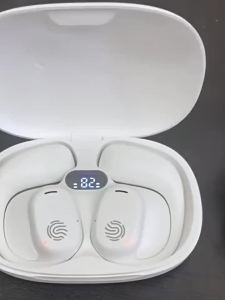 Alat dengar Bluetooth Pengaliran Tulang sebenar tahan lama tidak masuk akal memakai jenis telinga gantung Zweicx