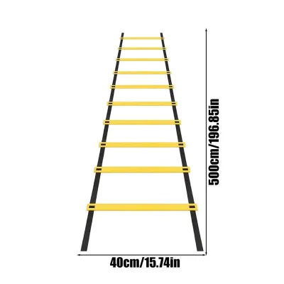 5m 10 sections Agility Ladder Quick Ladder for Training Storage Bag Included Instant Set-up Exerciser for Sports Tennis Soccer