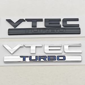 3D VTEC TURBO Emblem Badge Car Rear Trunk Decal Sticker For Honda Civic 10th 11th Accord CRV Fit City Auto Styling Accessories