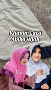 New Abika Hijab Khimar Caca AB 120 Buble Crepe Premium Kerudung Khimar Instan Two Tone