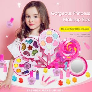 【READY STOCK】Makeup set box girl make up toys for girls toys kids pretend play set Washable murah cosmetic bag makeup box Mainan Mekap Budak Perempuan mekap budak
