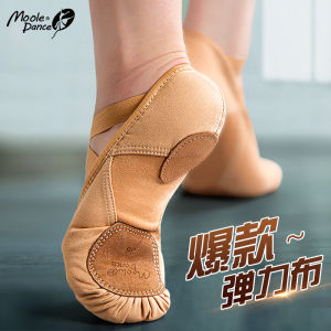 Little Jasmine Dancing Shoes Women Soft Bottom Training Shoes Elastic Fabric Professional Ballet Cats Paw Shape Adult and Children Girls