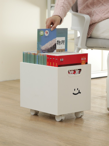 Large Capacity Book Storage Box with Wheels for Students Classroom Use Funny Design Organizer Box for Books And Stationery