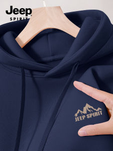 Jeep Mens Hoodie Sweatshirt Loose Casual Versatile Spring Autumn New Style Comfortable Cotton Polyester Blend Outdoor Wind