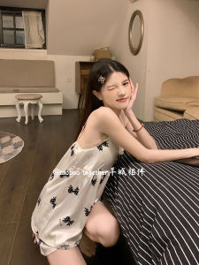 Summer Cool Silk Sleepwear Set for Women High-End Butterfly Kaftan with Chest Pad Shorts and Lace Homewear