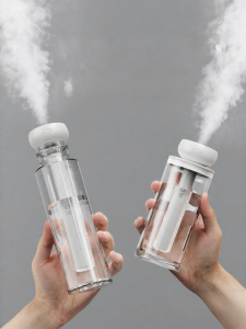 Portable Mini Ultrasonic Humidifier USB Quiet Office Desktop Home Use Filter Air Classic Column Shape Water Tank Capacity 2.6L-4L