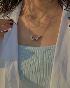 Magnet Heart Four Leaf Clover Pendant Necklaces For Women Stainless Steel Crystal Heart Necklace Birthday Jewelry Gift bff