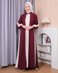 Rizkikita Baju Gamis Wanita Terbaru Fashion Muslim Bahan Sabrina Anti UV