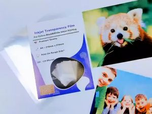 50pcs/bag Inkjet Transparant Film A4 Tranparan Clear PET Film Card
