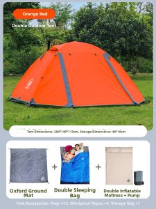 Hewolf | All-Weather Waterproof Windproof Double-Layer Lightweight Aluminum Tent