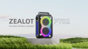 ZEALOT PT02 60W Portable Bluetooth Speaker | Outdoor Wireless Speaker with Deep Bass | 8000mAh Long Battery Life | TWS Stereo Pairing | IPX5 Waterproof