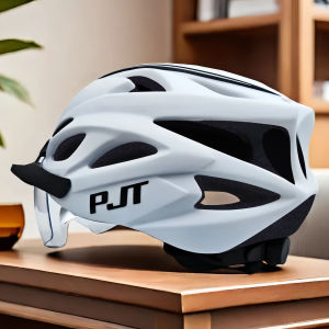 PJT New 4 In 1 Bike Helmet With Sun Goggle & Sun Visor Rechargeable Adult Bicycle Helmet Sunglasses Road MTB Cycling Helmet