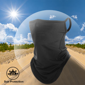 Ice Silk Sunscreen Mask Breathable Summer Cycling Headwear Moister Wicking Cooling Neck Gaiter Face Mask Cycling Face Cover