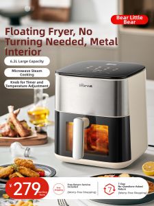 Bear | Home New Visual Large Capacity No Flipping Multi-functional Air Fryer