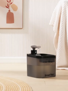 Smarttail Pet Water Fountain Wireless Automatic Cat Water Fountain Dog Drinking Fountain Motion Sensor 4400mAh Battery Quiet Pump 2.2L Large Capacity