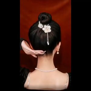 Jepit Rambut Wanita Anak Berlian Rumbai Jepitan Mahkota Sanggul Hiasan Kepala Aksesoris HS JPT21