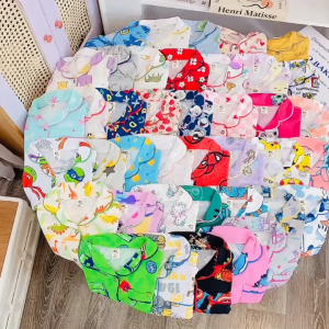 JanElla’s Button Down LONGSLEEVES PAJAMA SET (1 to 6 Years Old) SLEEPWEAR TERNO for KIDS GIRLS Cotton Made in Vietnam