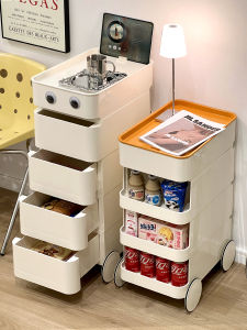 Modern Creative Sofa Side Table Luxury Mobile Bedside Cabinet Mini Apartment Tea Corner Table Plastic Material Storage Drawer