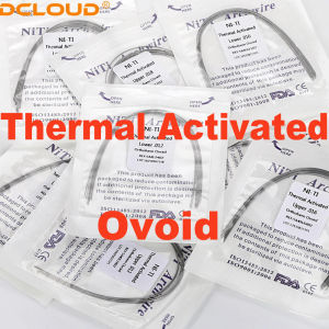 100Pcs/10Pack Orthodontic Dental Heat Thermal Activated Niti Arch Wires Orthodontic Elastic Niti Archwires Round/Rectangular Ovoid Form Dentist Material(upper and lower)