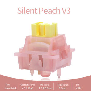 Outemu Silent Peach V3 Switch Lubed Silent Lemon V3 Switches Mechanical Keyboard Linear Tactile 5Pin Paragraph Axis Hot swap