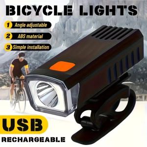 Charging Bicycle Light Set for Night Riding Front Bike Lights Flashlight Headlamp Powerful Easy Installation Men Women