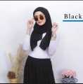 PASMINA PASHMINA KERUDUNG HIJAB PLISKET WARNA HITAM. 